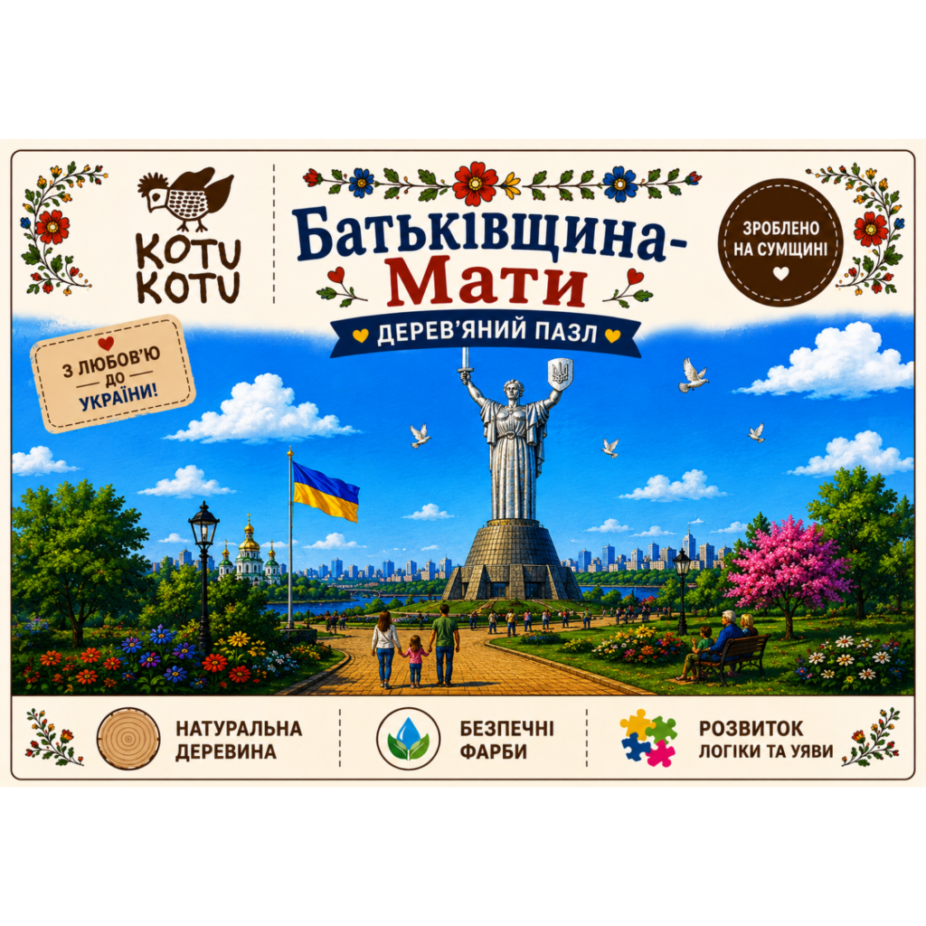 Дерев'яний пазл Батьківщина-Мати
